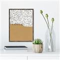 Picture of Mid Century Abstract Taupe _GroupedProduct_Rectangle_Portrait_Canvas_Framed_