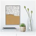 Picture of Mid Century Abstract Taupe _GroupedProduct_Rectangle_Portrait_Canvas_Framed_