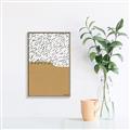 Picture of Mid Century Abstract Taupe _GroupedProduct_Rectangle_Portrait_Canvas_Framed_