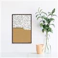 Picture of Mid Century Abstract Taupe _GroupedProduct_Rectangle_Portrait_Canvas_Framed_