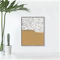 Picture of Mid Century Abstract Taupe _GroupedProduct_Rectangle_Portrait_Canvas_Framed_