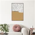 Picture of Mid Century Abstract Taupe _GroupedProduct_Rectangle_Portrait_Canvas_Framed_