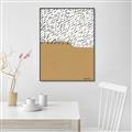 Picture of Mid Century Abstract Taupe _GroupedProduct_Rectangle_Portrait_Canvas_Framed_