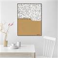 Picture of Mid Century Abstract Taupe _GroupedProduct_Rectangle_Portrait_Canvas_Framed_