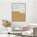 Picture of Mid Century Abstract Taupe _GroupedProduct_Rectangle_Portrait_Canvas_Framed_