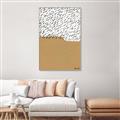 Picture of Mid Century Abstract Taupe _GroupedProduct_Rectangle_Portrait_Canvas_Framed_