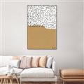 Picture of Mid Century Abstract Taupe _GroupedProduct_Rectangle_Portrait_Canvas_Framed_