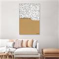 Picture of Mid Century Abstract Taupe _GroupedProduct_Rectangle_Portrait_Canvas_Framed_