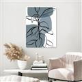 Picture of Blue Geo with Leaves I _GroupedProduct_Rectangle_Portrait_Unframed_Print_Only_