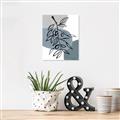 Picture of Blue Geo with Leaves II  _GroupedProduct_Rectangle_Portrait_Unframed_Print_Only_