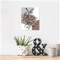 Picture of Brown Geo with Leaves II  _GroupedProduct_Rectangle_Portrait_Unframed_Print_Only_