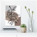Picture of Brown Geo with Leaves II  _GroupedProduct_Rectangle_Portrait_Unframed_Print_Only_