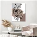 Picture of Brown Geo with Leaves II  _GroupedProduct_Rectangle_Portrait_Unframed_Print_Only_