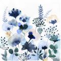 Picture of Ink Blue Flowers II  _GroupedProduct_Square_Unframed_Print_Only_