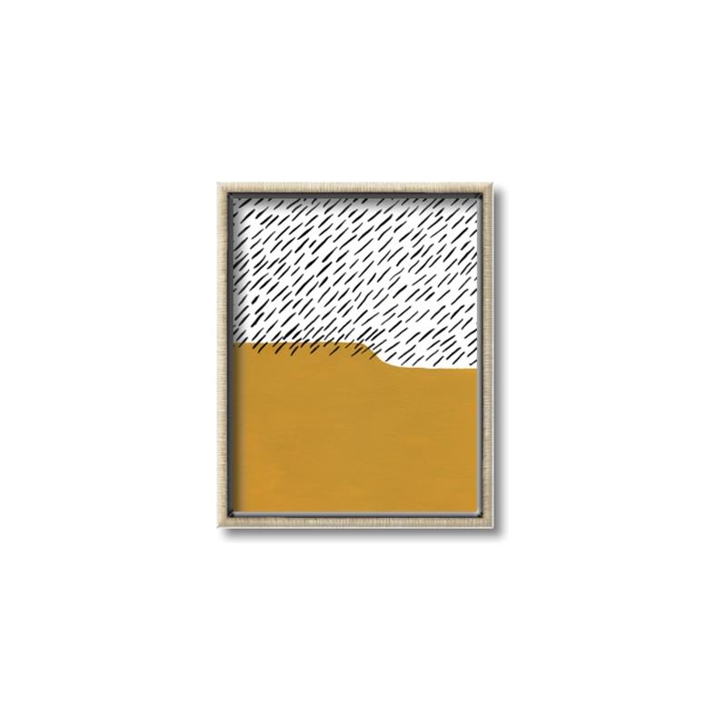 Picture of Mid Century Abstract Yellow _GroupedProduct_Rectangle_Portrait_Canvas_Framed_
