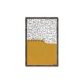 Picture of Mid Century Abstract Yellow _GroupedProduct_Rectangle_Portrait_Canvas_Framed_