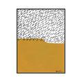 Picture of Mid Century Abstract Yellow _GroupedProduct_Rectangle_Portrait_Canvas_Framed_