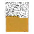 Picture of Mid Century Abstract Yellow _GroupedProduct_Rectangle_Portrait_Canvas_Framed_