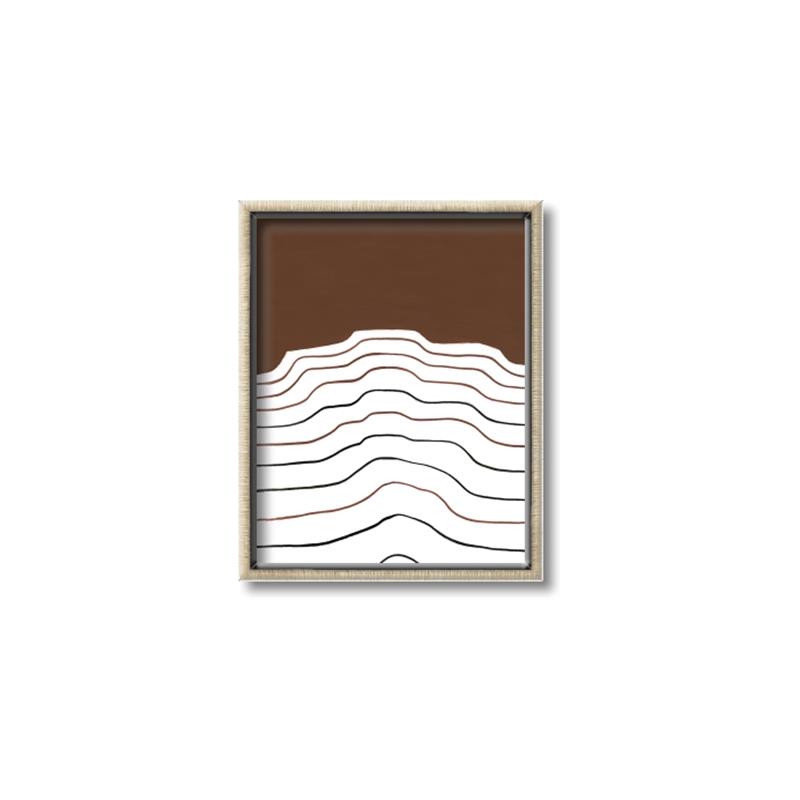 Picture of Mid Century Abstract Brown _GroupedProduct_Rectangle_Portrait_Canvas_Framed_
