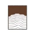 Picture of Mid Century Abstract Brown _GroupedProduct_Rectangle_Portrait_Canvas_Framed_
