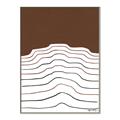Picture of Mid Century Abstract Brown _GroupedProduct_Rectangle_Portrait_Canvas_Framed_