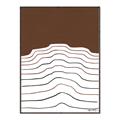 Picture of Mid Century Abstract Brown _GroupedProduct_Rectangle_Portrait_Canvas_Framed_