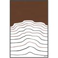 Picture of Mid Century Abstract Brown _GroupedProduct_Rectangle_Portrait_Canvas_Framed_