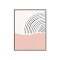 Picture of Mid Century Abstract Pink _GroupedProduct_Rectangle_Portrait_Canvas_Framed_