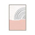 Picture of Mid Century Abstract Pink _GroupedProduct_Rectangle_Portrait_Canvas_Framed_