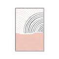 Picture of Mid Century Abstract Pink _GroupedProduct_Rectangle_Portrait_Canvas_Framed_