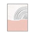 Picture of Mid Century Abstract Pink _GroupedProduct_Rectangle_Portrait_Canvas_Framed_