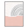 Picture of Mid Century Abstract Pink _GroupedProduct_Rectangle_Portrait_Canvas_Framed_