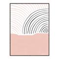 Picture of Mid Century Abstract Pink _GroupedProduct_Rectangle_Portrait_Canvas_Framed_