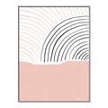 Picture of Mid Century Abstract Pink _GroupedProduct_Rectangle_Portrait_Canvas_Framed_