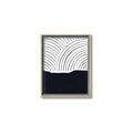 Picture of Mid Century Abstract Blue  _GroupedProduct_Rectangle_Portrait_Canvas_Framed_