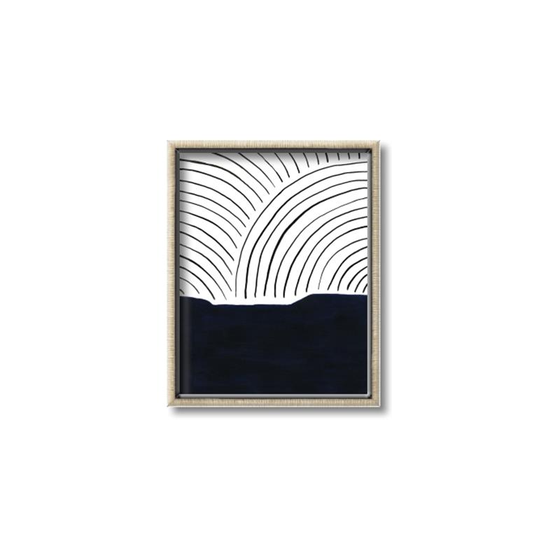 Picture of Mid Century Abstract Blue  _GroupedProduct_Rectangle_Portrait_Canvas_Framed_
