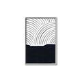 Picture of Mid Century Abstract Blue  _GroupedProduct_Rectangle_Portrait_Canvas_Framed_