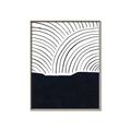 Picture of Mid Century Abstract Blue  _GroupedProduct_Rectangle_Portrait_Canvas_Framed_