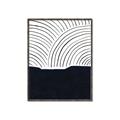 Picture of Mid Century Abstract Blue  _GroupedProduct_Rectangle_Portrait_Canvas_Framed_