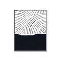 Picture of Mid Century Abstract Blue  _GroupedProduct_Rectangle_Portrait_Canvas_Framed_