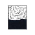 Picture of Mid Century Abstract Blue  _GroupedProduct_Rectangle_Portrait_Canvas_Framed_