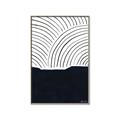 Picture of Mid Century Abstract Blue  _GroupedProduct_Rectangle_Portrait_Canvas_Framed_