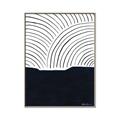 Picture of Mid Century Abstract Blue  _GroupedProduct_Rectangle_Portrait_Canvas_Framed_