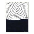 Picture of Mid Century Abstract Blue  _GroupedProduct_Rectangle_Portrait_Canvas_Framed_