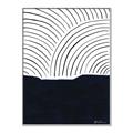 Picture of Mid Century Abstract Blue  _GroupedProduct_Rectangle_Portrait_Canvas_Framed_