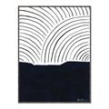 Picture of Mid Century Abstract Blue  _GroupedProduct_Rectangle_Portrait_Canvas_Framed_