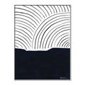 Picture of Mid Century Abstract Blue  _GroupedProduct_Rectangle_Portrait_Canvas_Framed_
