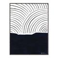 Picture of Mid Century Abstract Blue  _GroupedProduct_Rectangle_Portrait_Canvas_Framed_