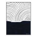 Picture of Mid Century Abstract Blue  _GroupedProduct_Rectangle_Portrait_Canvas_Framed_