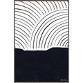 Picture of Mid Century Abstract Blue  _GroupedProduct_Rectangle_Portrait_Canvas_Framed_